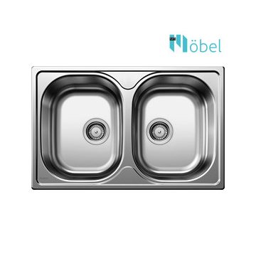   BLANCO TIPO 8 Compact mosogatótálca, natúr rozsdamentes acél, excenter nélkül