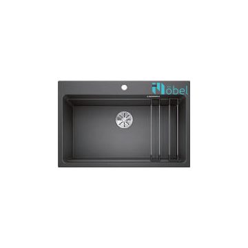   BLANCO ETAGON 8 Silgranit mosogatótálca, alumetál, tartozékokkal, excenter nélkül