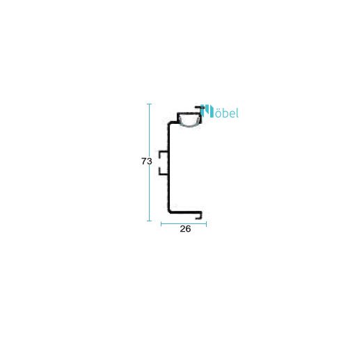 5450 LED "U" Gola, 4000 mm, alu