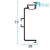 5450 LED "U" Gola, 4000 mm, alu