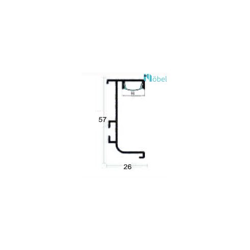 5453 LED "L" Gola, 4000 mm