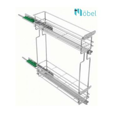   FGV Kamravasaltok alsó szekrénybe, EXCEL fékes, 90% kihúzású fióksínnel (150 x 490 mm), jobbos