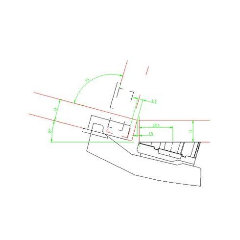 HETTICH SENSYS 8639 pillérpánt rugó nélküli kivetőpánt, talp nélkül