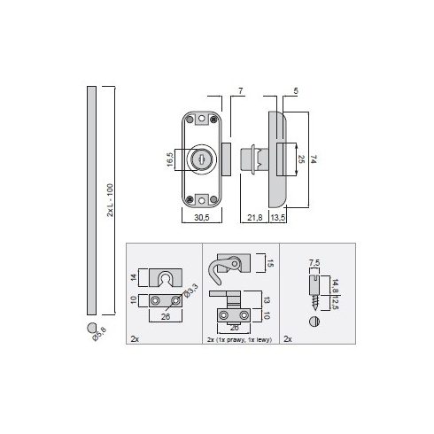 ATM forgó rúdzár (2x1m)