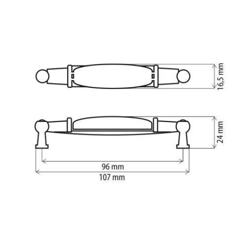 DP21-A fogantyú - óarany-MLK0 (96 mm)