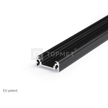 LED profil SURFACE - fekete