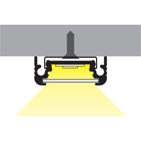 LED profil SURFACE - fekete