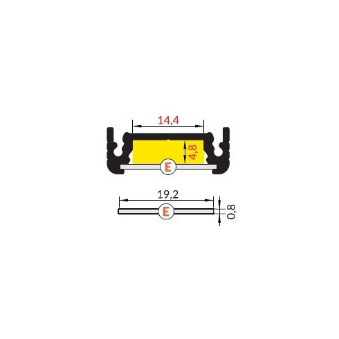 Takaróprofil Surface, Groove, Corner, Trio, Deep, Oval, Edge, UNI - matt