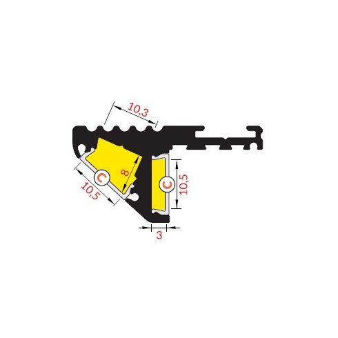 LED profil STEP takaró