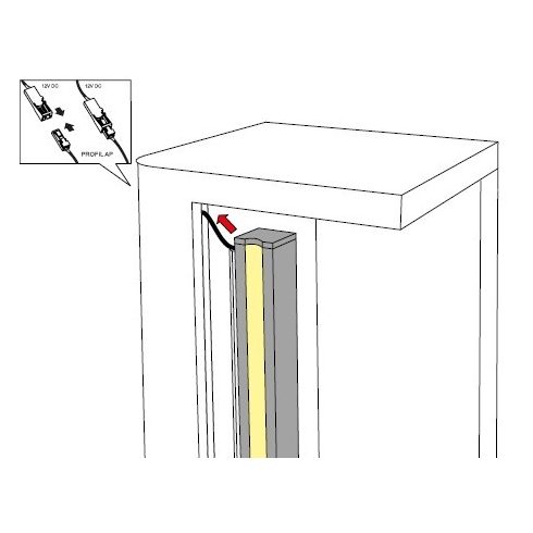 Műanyag LED profil, bemarós - 1 irányba
