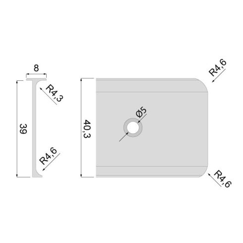 FD Aluprofil EGGER (38 mm) - TOLDÓ FEKETE