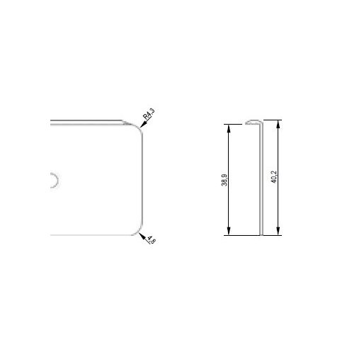 FD Aluprofil EGGER (38X920 mm) - VÉGZÁRÓ BAL MATT KRÓM 920 mm