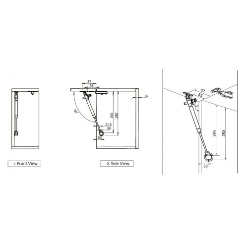 CASA fékes gázteleszkóp felnyíló, 80N
