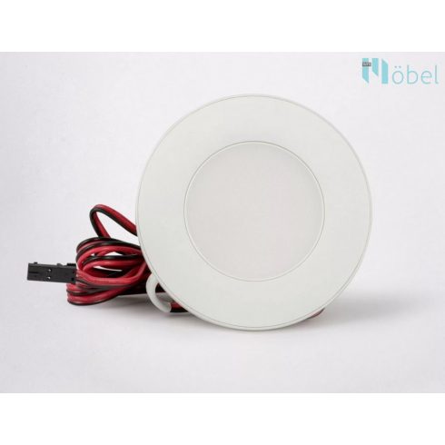 LED spotlámpa kerek, OL14,fekete, 3W, term.fehér