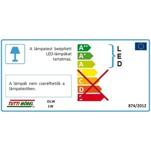 Szekrénybe szerelhető, ajtónyitásra kapcsolós LED lámpa