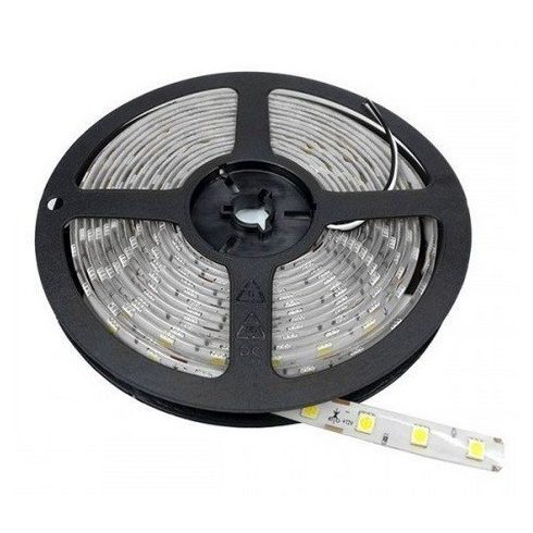 LED szalag (SMD 5050) - 60 LED/m, 15Lum, hideg fehér, zselés (1 év gar.) tekercsben