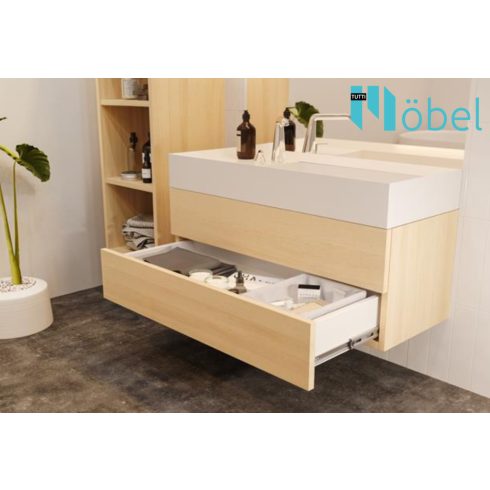 TITAN Fékes & PushOpen, teljes kihúzású, golyós fióksín - 500 mm