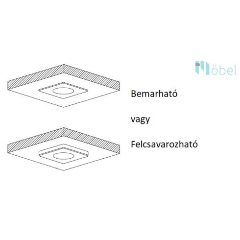 SLL03 LED lámpa, négyzet, 3W 