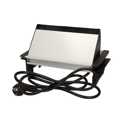 Asztallapba építhető konnektor, USB töltővel, tisztító kefével