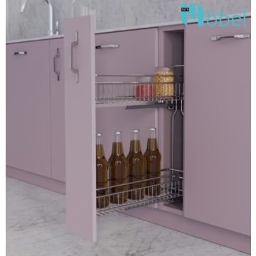   REJS SIMPLY oldalszerelésű kosár fékes, oldalszerelésű 150 mm, jobbos, króm 