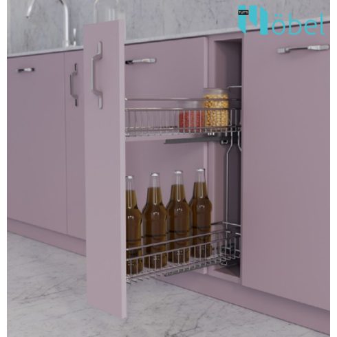 REJS SIMPLY oldalszerelésű kosár fékes, oldalszerelésű 200 mm, jobbos, króm