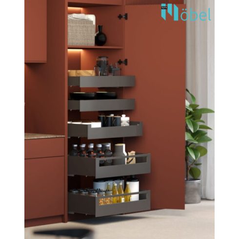 REJS ULTRA BOX H-167 L-500, vékonyfalú, fékes fiók, grafit