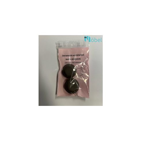 Öntapadós ajtóütköző MACARON, barna (2db/csomag)