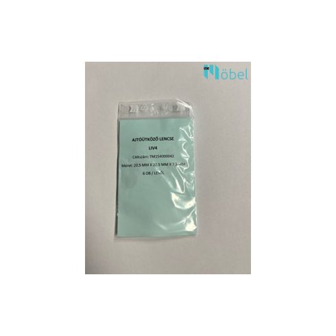 Ajtóütköző LIV4, 20,5x20,5mm, H-7,5mm (6db / levél)
