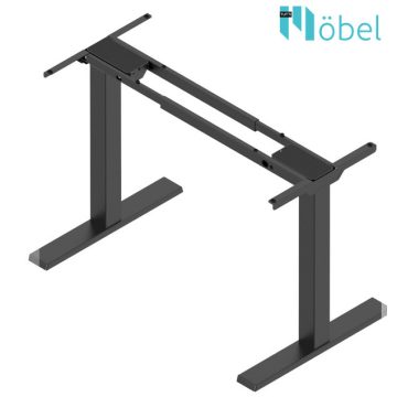 REJS FUTURO elektromosan állítható, teleszkópos asztalláb, fekete 