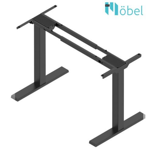 REJS FUTURO elektromosan állítható, teleszkópos asztalláb, fekete 