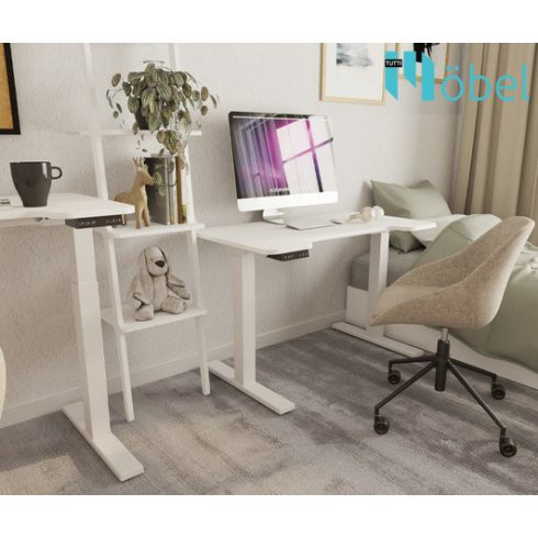 REJS FUTURO elektromosan állítható, teleszkópos asztalláb, fekete 