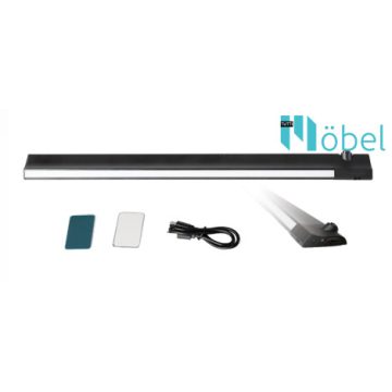   GALAXY LED mágneses felszerelésű lámpa, mozgásérzékelővel, USB töltéssel, fekete