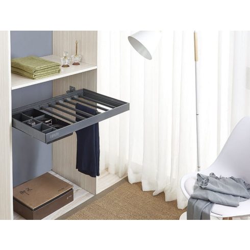 WB-664 Gardrób Nadrágtartó + rendszerező, fehér, 700 mm