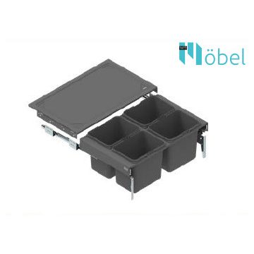   REJS SEGREGO Kihúzható szemetes (2x20L + 2x20L), 80-as szekrénybe H-425, 480 mm mélység