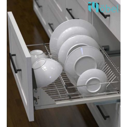 REJS VARIANT tányértartó fiók, csepegtetővel, L-450 mm, króm