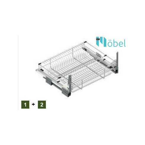 REJS VARIANT tányértartó fiók, csepegtetővel, L-450 mm, króm
