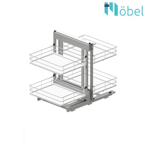 REJS EVOLine CORNER COMFORT kamravasalat sarokszekrénybe, 1000 mm, fehér/króm, bal