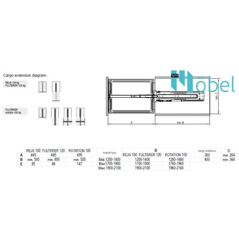 REJS MAXIMA CLASSICLine MAXI kamravasalat, sín nélkül 500 mm, 6 polcos szürke 