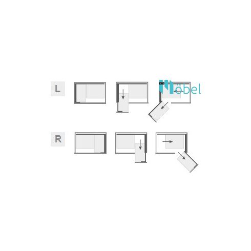 REJS MAXIMA CLASSICLine CORNER SPACE kamravasalat sarokszekrénybe